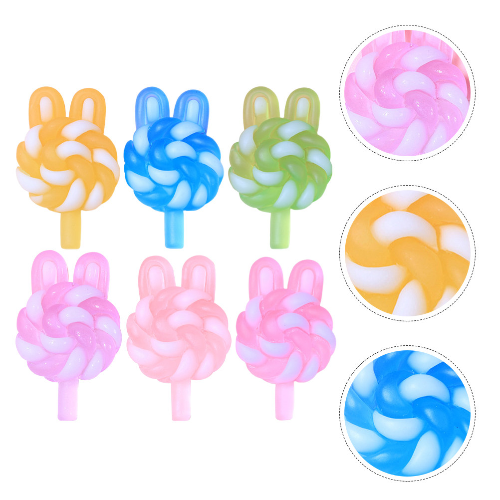 Resin Crafts - 24 Buah Liontin Resin Plastik Bercahaya