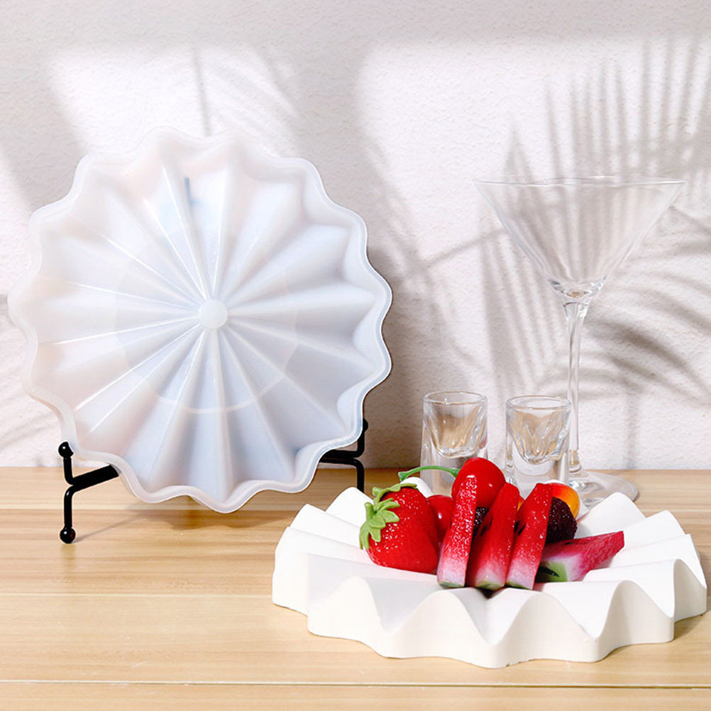 Serving Tray Mold - Cetakan Nampan Gelombang Silikon Fleksibel Premium