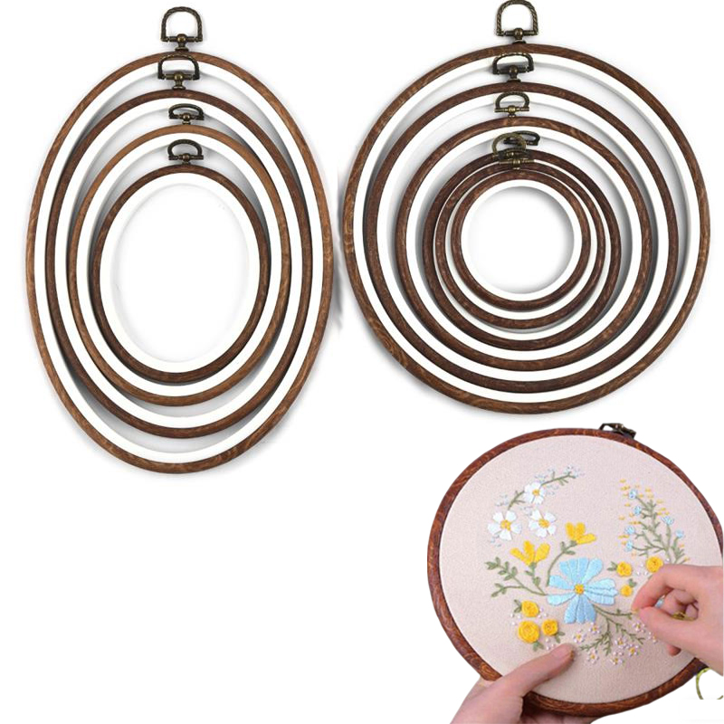 Wood Ring Blank - 10PCS Alat Jahit Bingkai Sulaman Bulat