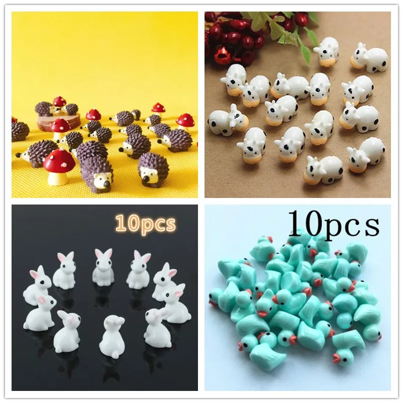 Terrarium Moss Art - 10 Buah/Landak dan Sapi/Lucu Hewan Domba/Peri