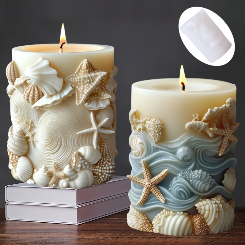 Resin Ocean Wave Mold - DIY Gaya Laut Relief Silinder Lilin