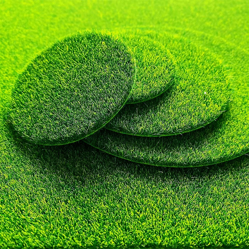 Terrarium Moss Art - 5/10 Buah Rumput Palsu Bulat, Rumput