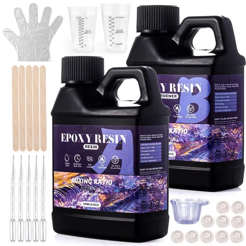 Epoxy Uv Resin Kit - Campuran Mudah 1:1 Kit Resin Epoksi