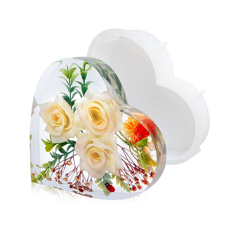 Flower Preservation Resin - Cetakan Resin Epoksi Bentuk Hati Besar