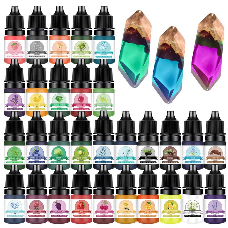 Resin Ocean Wave Mold - 5ml 30 Warna Resin pigmen cairan