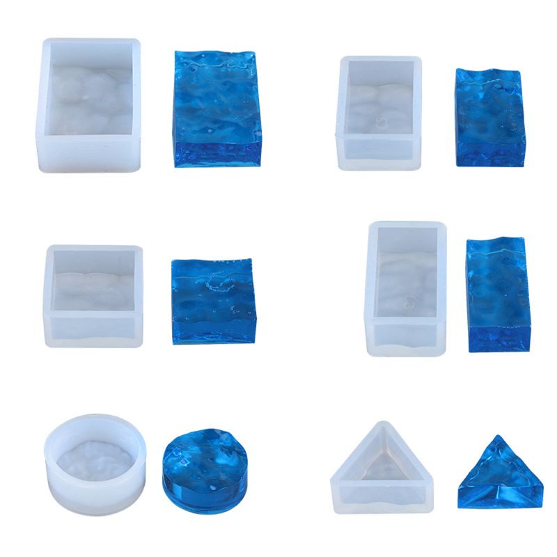 Resin Ocean Wave Mold - 4Pcs Set Cetakan Resin Gelombang Laut,