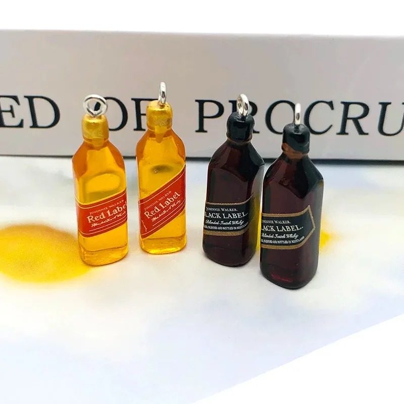 Resin Craft Projects - 10 Buah Liontin Resin Botol Wine