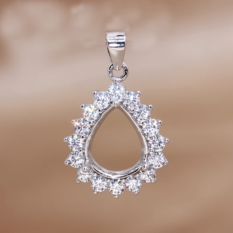 Bezels Set Pendant - 1 buah pengaturan Bezel bentuk pir