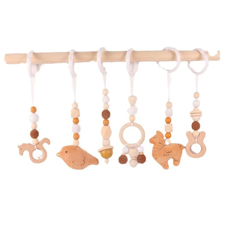 Wood Ring Blank - 6 Buah Mainan Bayi Kayu Beech