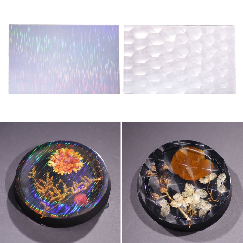 Resin Ocean Wave Mold - Holografis silikon Inlay Rainbow-Window Film Holographic