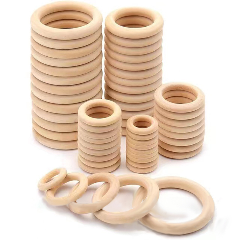 Wood Ring Blank - Cincin kayu Hoops kayu untuk kerajinan