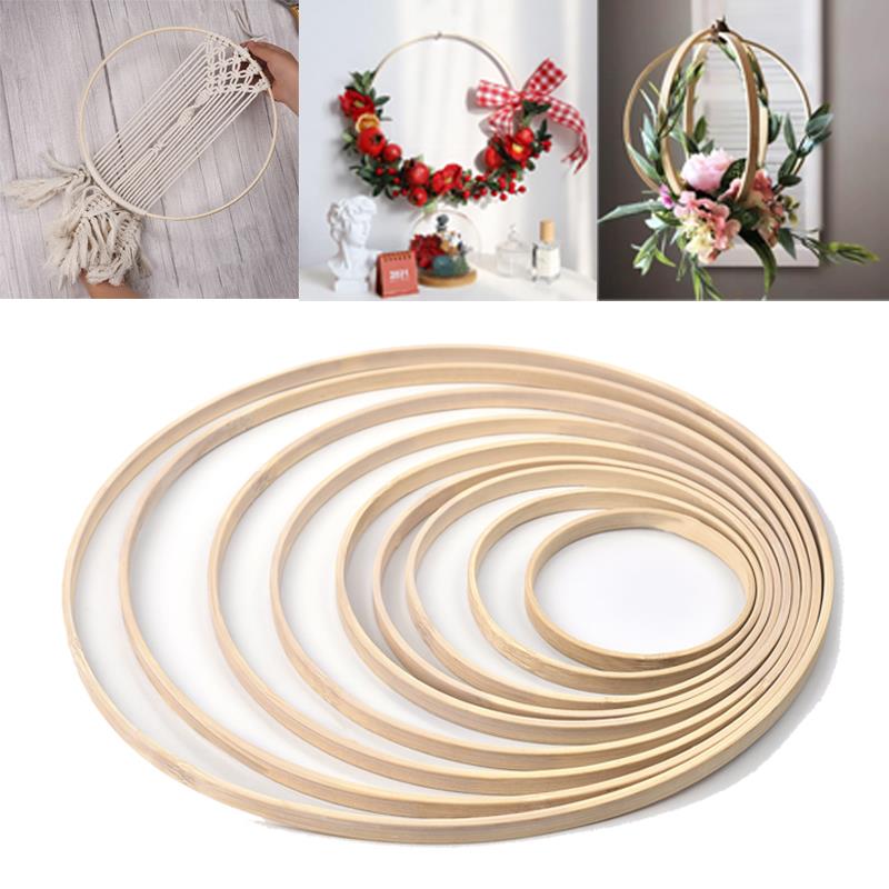 Wood Ring Blank - 1/5 Buah 8-33Cm DIY Kayu Penangkap