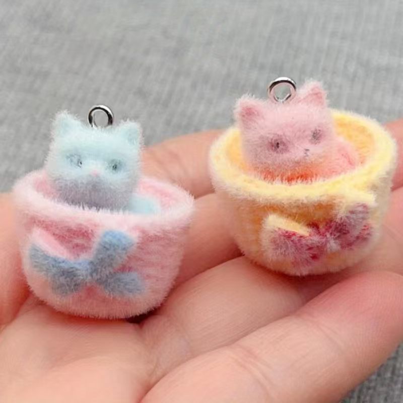 4 buah liontin kucing resin 3D - Resin Craft Projects ulasan dan harga