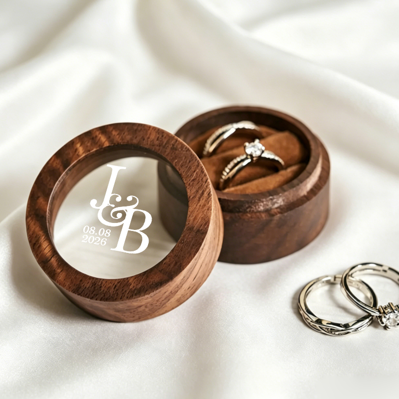 Kotak Cincin Pernikahan Person - Wood Ring Blank ulasan dan harga