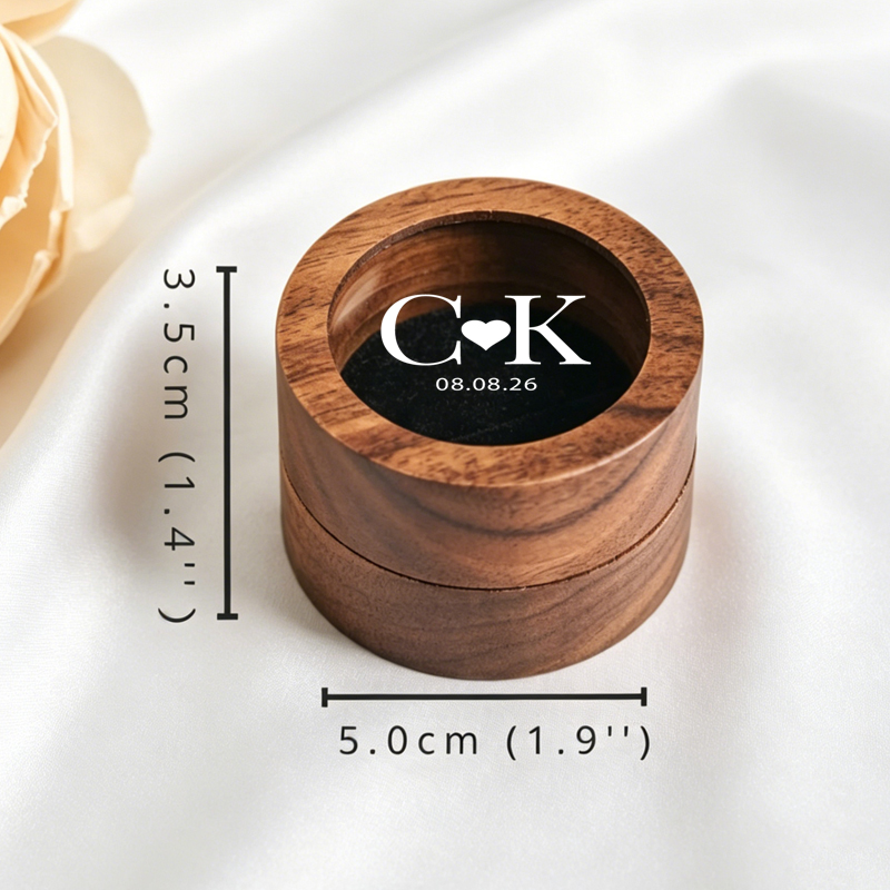 Kotak Cincin Pernikahan Person - Wood Ring Blank ulasan dan harga