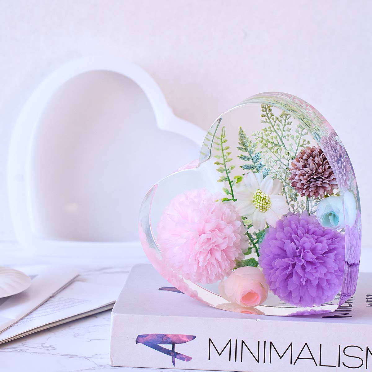 Cetakan Silikon Hati Besar DIY - Flower Preservation Resin ulasan dan harga
