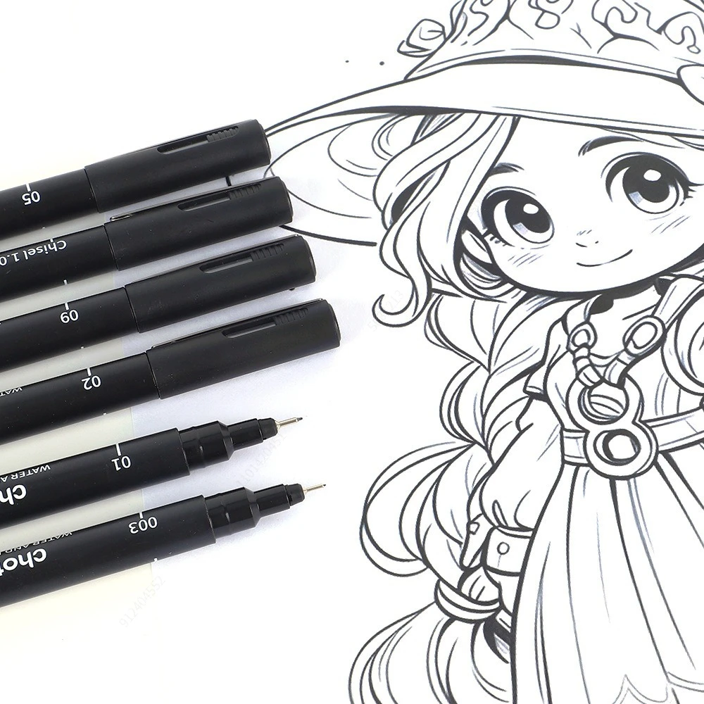 Pena mikro hitam, 15 ukuran, t - Copic Marker Sketch ulasan dan harga
