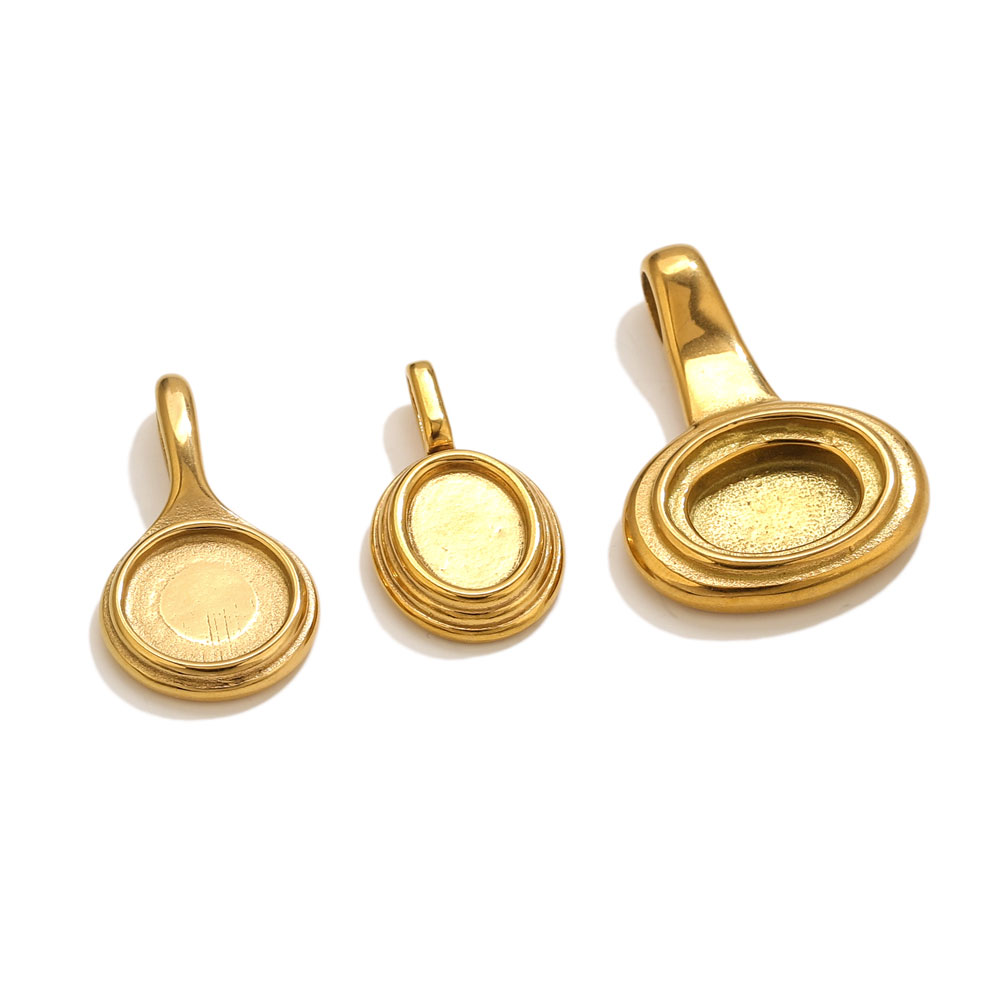 5 pcs Alas Liontin Oval Bulat  - Resin Crafts ulasan dan harga