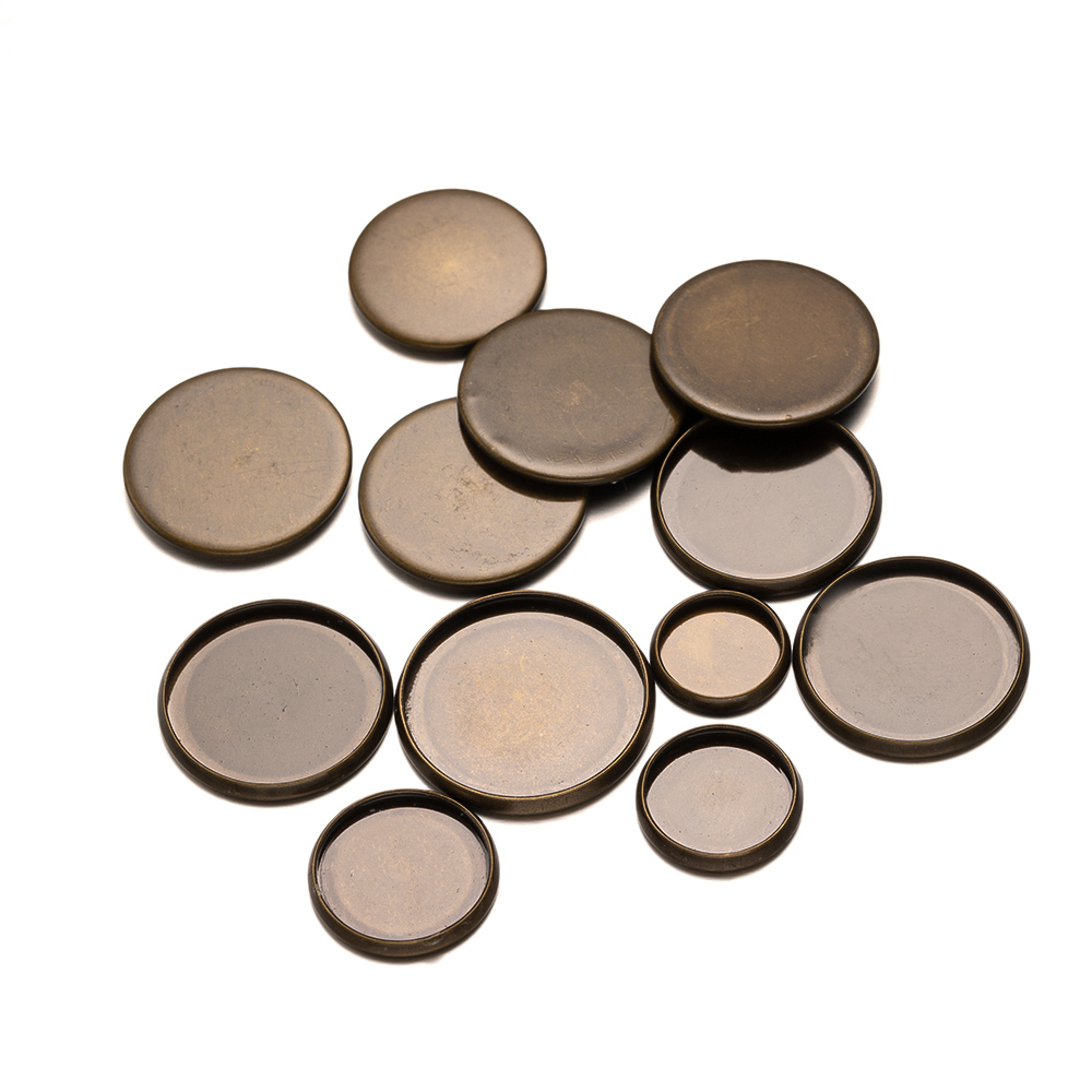 20 buah nampan bulat datar per - Bezels Set Pendant ulasan dan harga