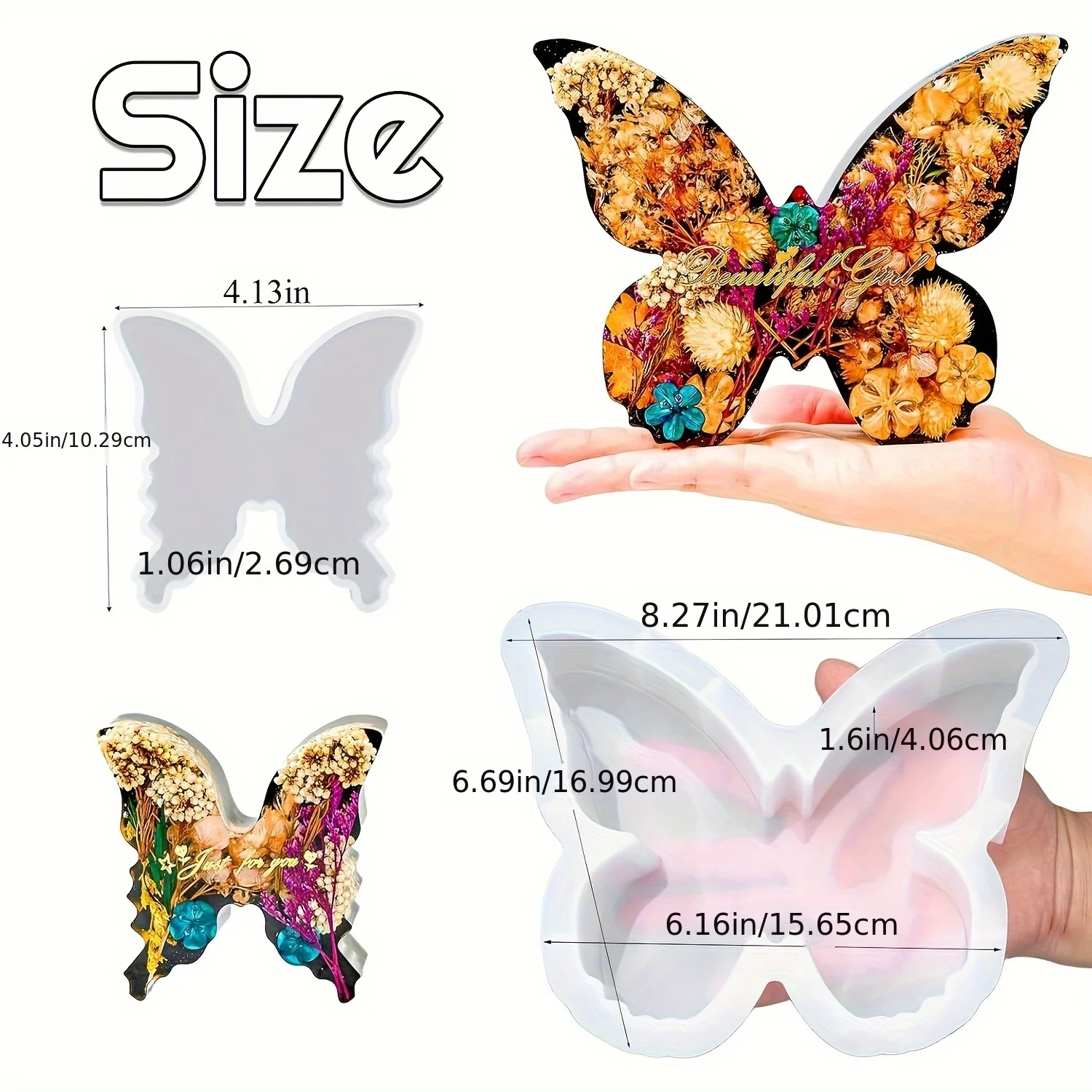 Dua ukuran set cetakan resin k - Flower Preservation Resin ulasan dan harga