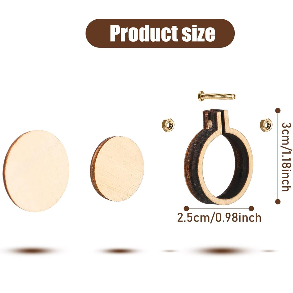 10 Buah/Set Kerajinan Bingkai  - Wood Ring Blank ulasan dan harga