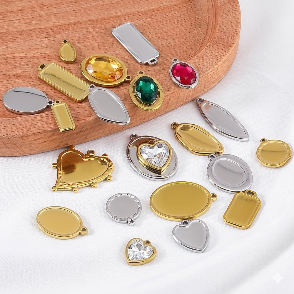 5 pcs + 1 pcs Bezel Charm Pend - Resin Crafts ulasan dan harga