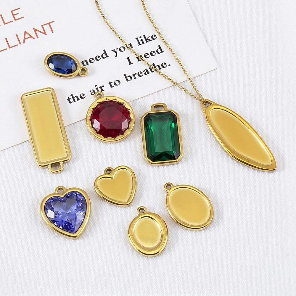5 pcs + 1 pcs Bezel Charm Pend - Resin Crafts ulasan dan harga