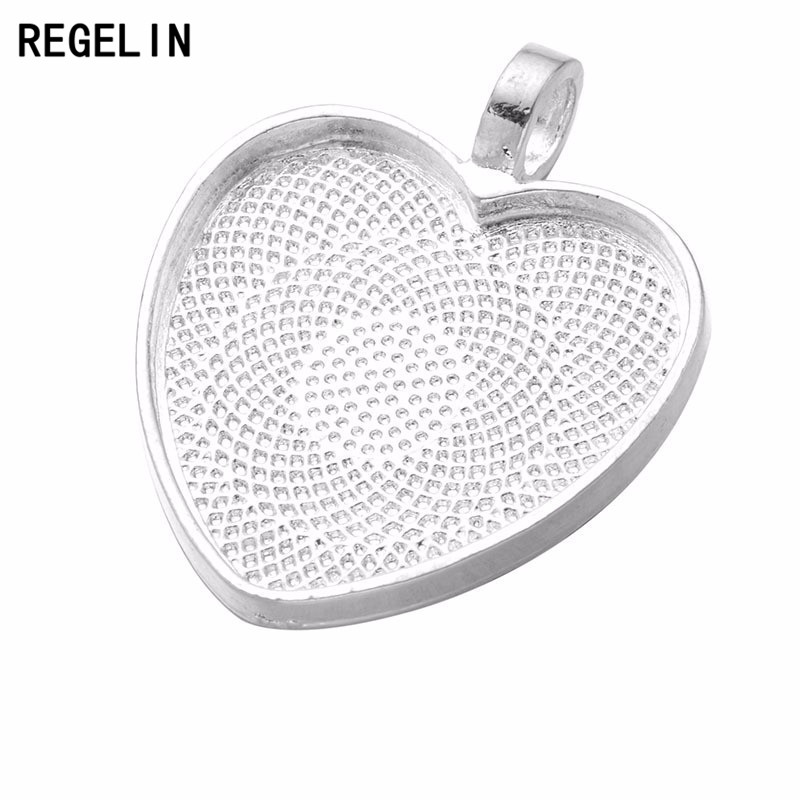 Regelin Jantung Cabochons Peng - Bezels Set Pendant ulasan dan harga