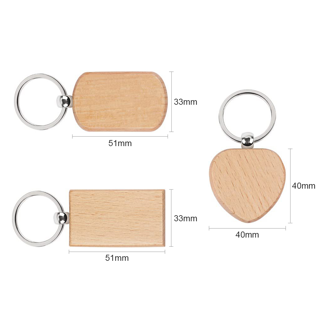 20PCS Gantungan Kunci Kayu Bel - Wood Ring Blank ulasan dan harga