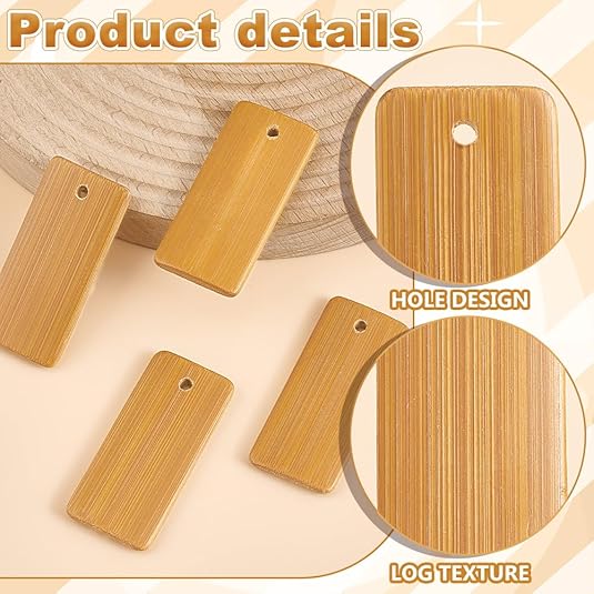 50 buah gantungan kunci Tag ka - Wood Ring Blank ulasan dan harga