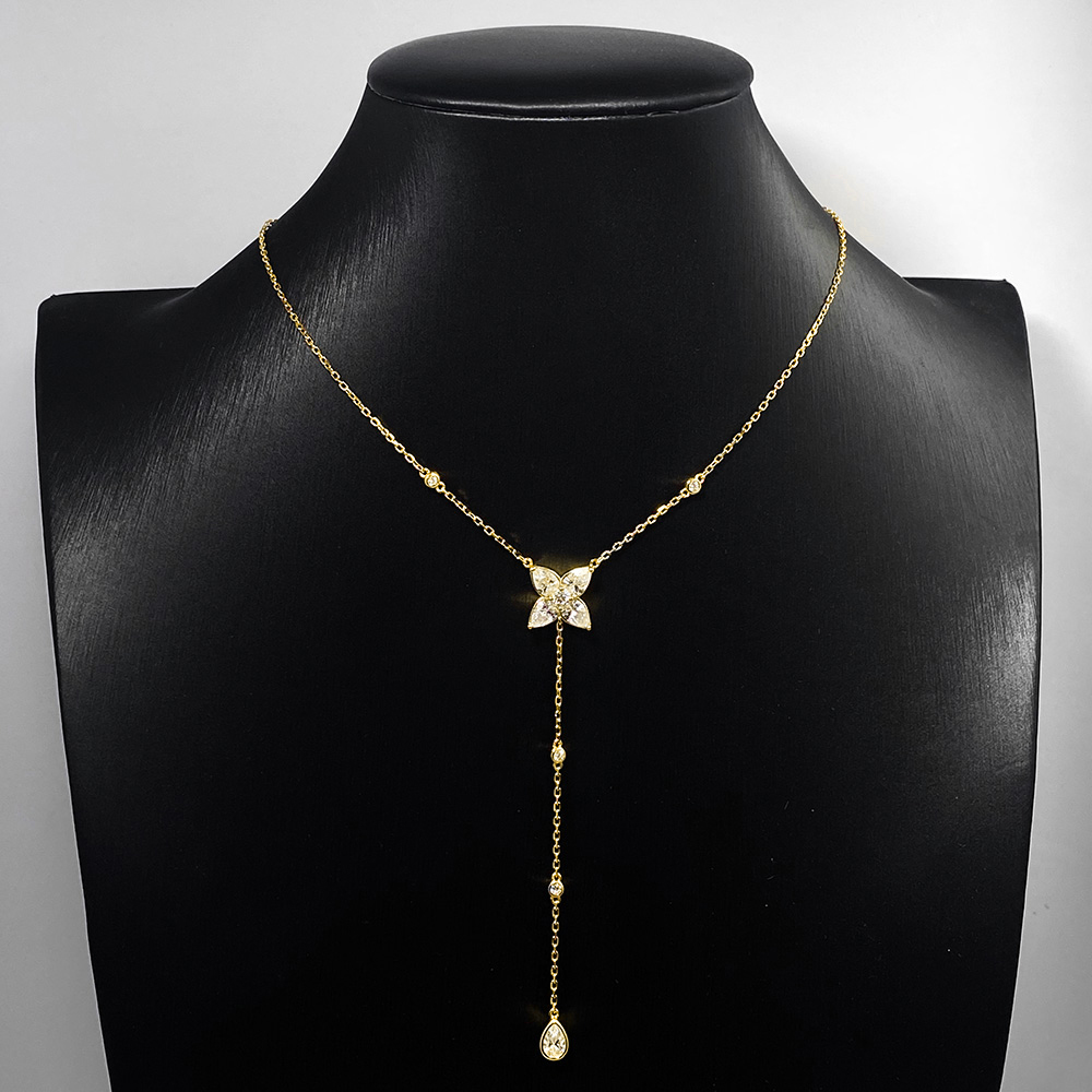 Kalung Liontin Moissanite Berb - Bezels Set Pendant ulasan dan harga