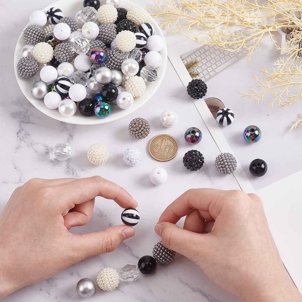 106 buah manik-manik Chunky 12 - Resin Crafts ulasan dan harga
