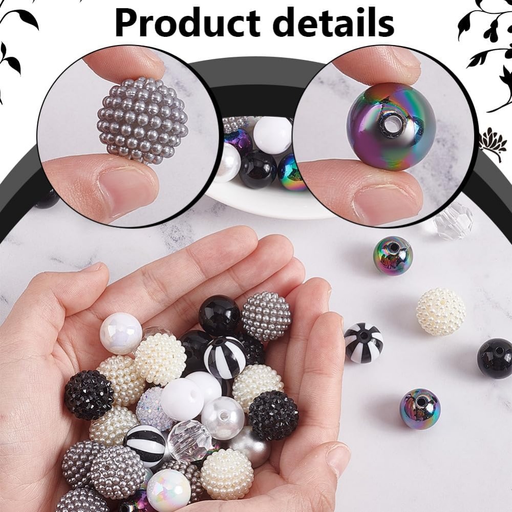 106 buah manik-manik Chunky 12 - Resin Crafts ulasan dan harga