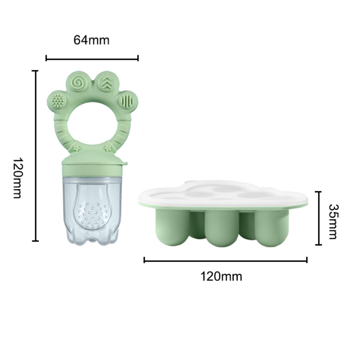 Kombo Tempat Makan Buah Bayi & - Silicone Mold Tray ulasan dan harga