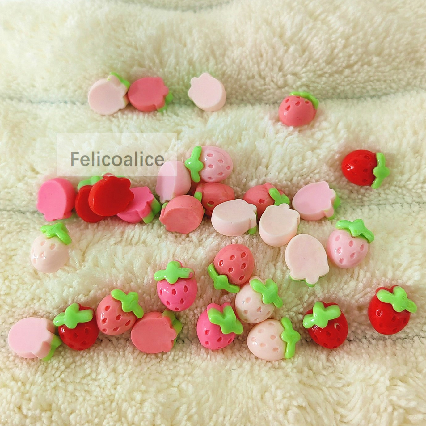 30 Buah Ornamen Bunga Stroberi - Flower Preservation Resin ulasan dan harga
