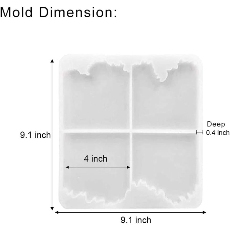 Cetakan Silikon Coaster Gelomb - Resin Ocean Wave Mold ulasan dan harga