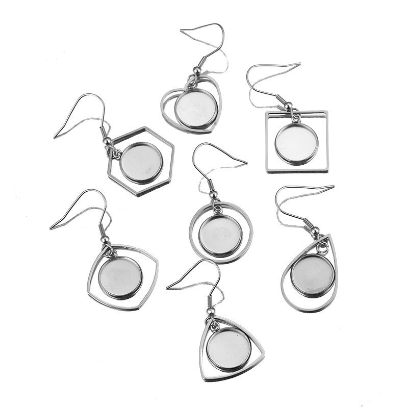 10 Buah Baki Baja Tahan Karat  - Bezels Set Pendant ulasan dan harga