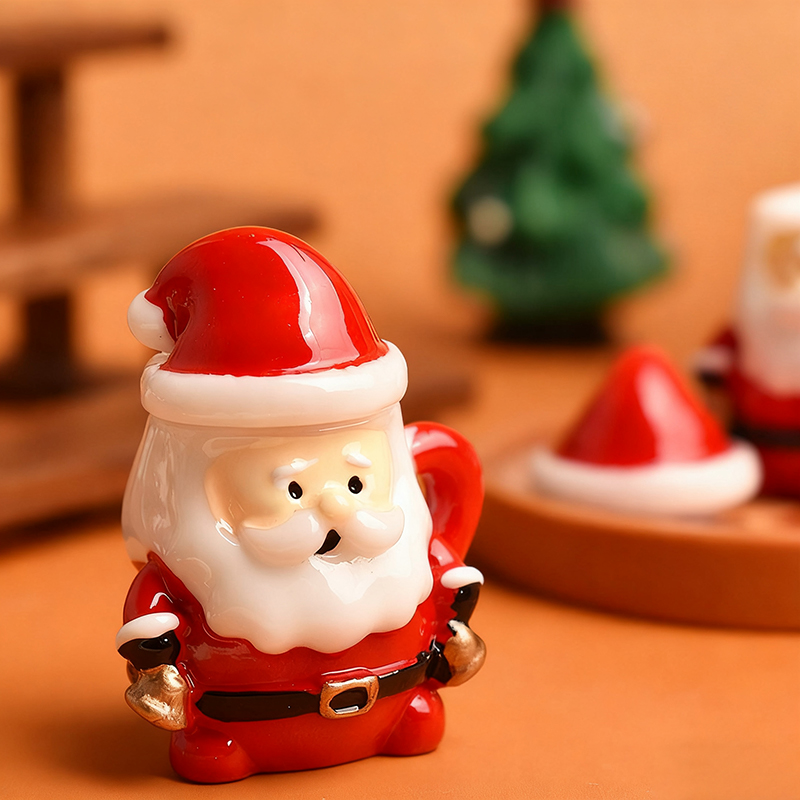 Ornamen Cangkir Teh Mini Santa - Resin Crafts ulasan dan harga
