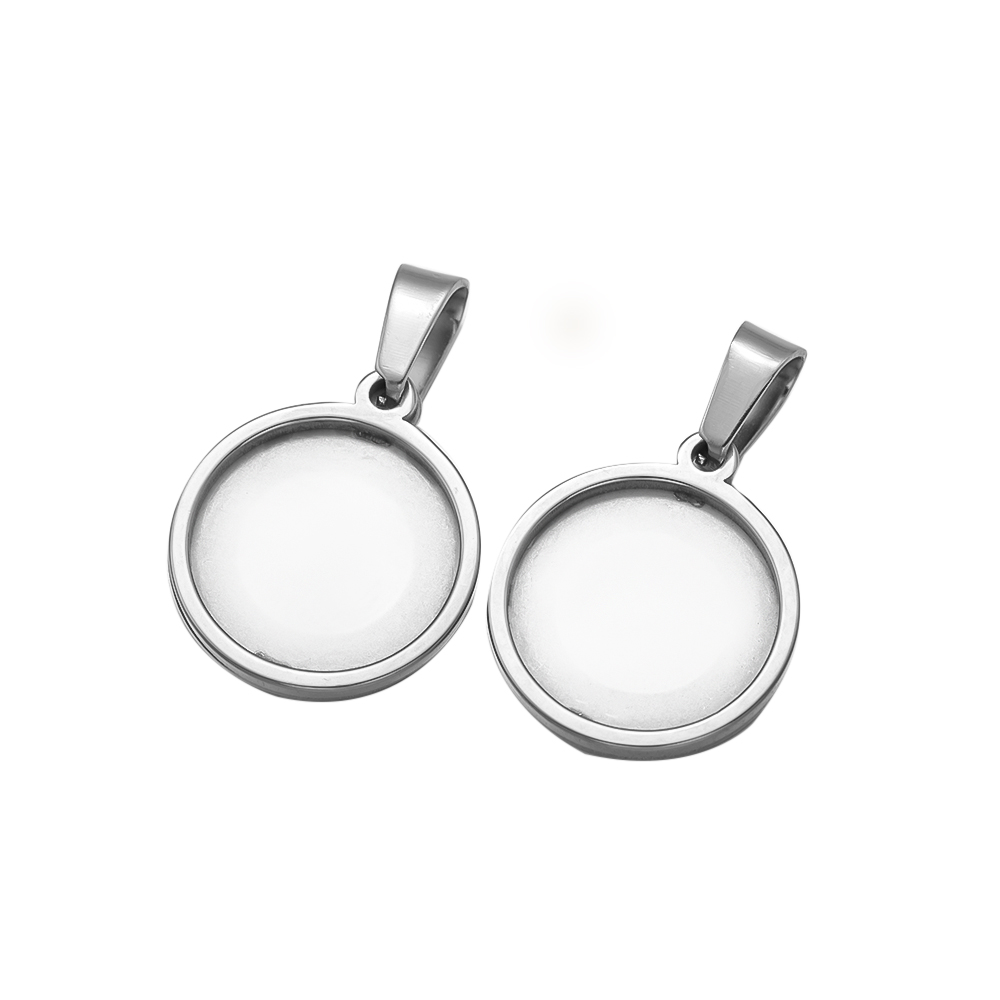 5 buah/lot baja tahan karat bu - Bezels Set Pendant ulasan dan harga