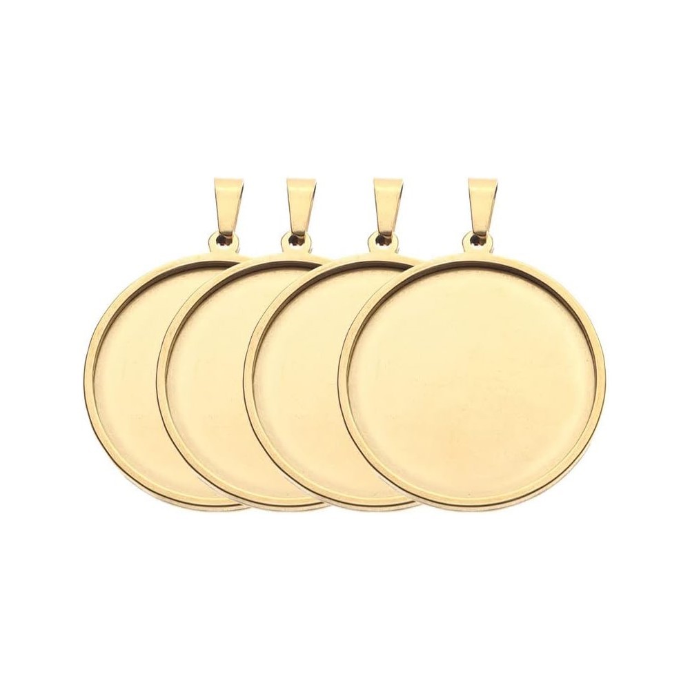 5 buah/lot baja tahan karat bu - Bezels Set Pendant ulasan dan harga