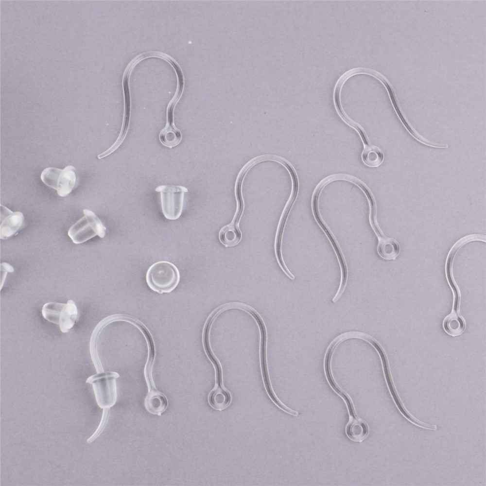 40 pcs Pengait Anting Plastik  - Resin Craft Projects ulasan dan harga