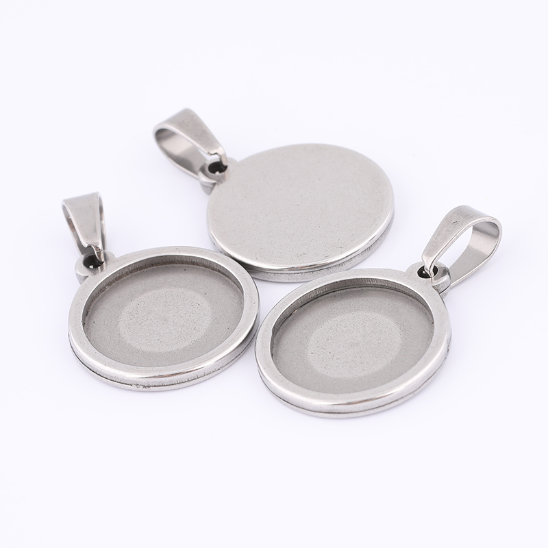 10 buah 15mm bulat Cabochon pe - Bezels Set Pendant ulasan dan harga