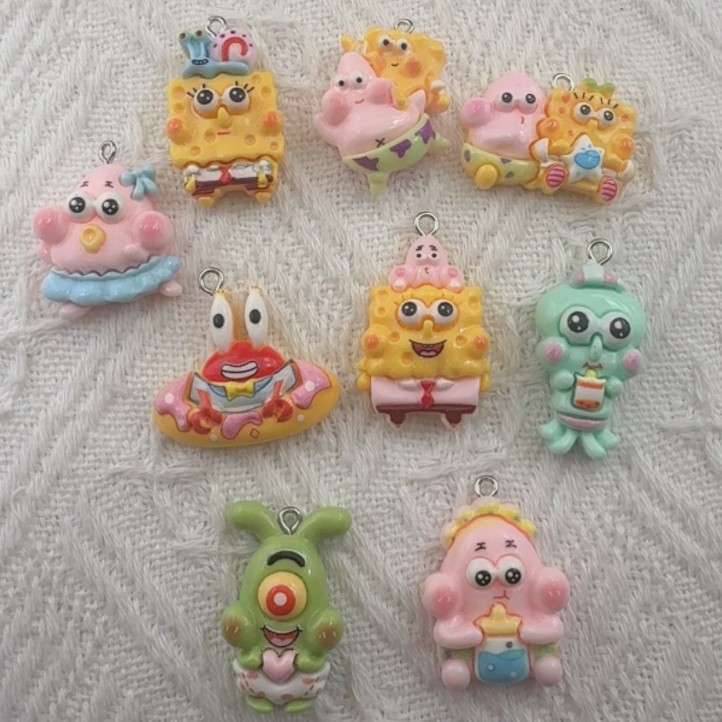 10 buah liontin resin kartun,  - Resin Craft Projects ulasan dan harga