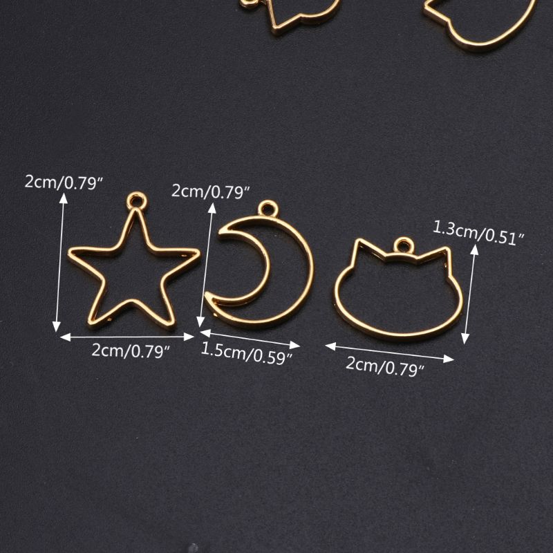 90 buah liontin bingkai geomet - Bezels Set Pendant ulasan dan harga