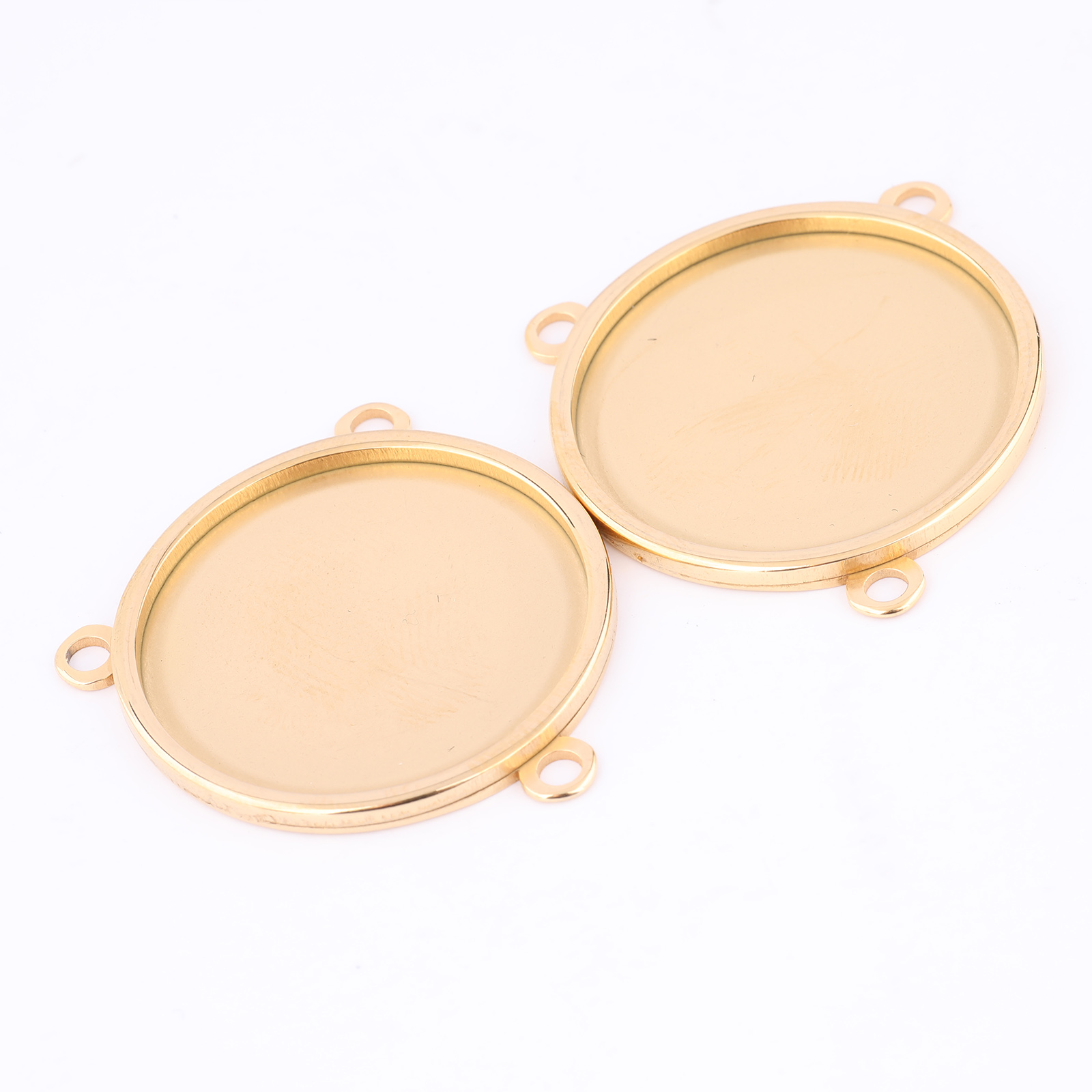 5 pcs Alas Konektor Cabochon B - Bezels Set Pendant ulasan dan harga
