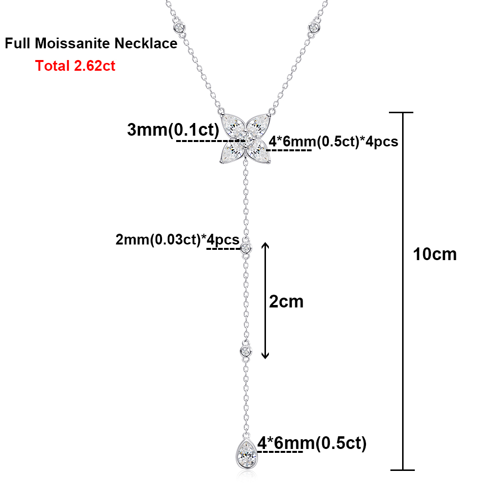 Kalung Liontin Moissanite Berh - Bezels Set Pendant ulasan dan harga